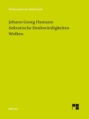 cover image of Sokratische Denkwürdigkeiten. Wolken